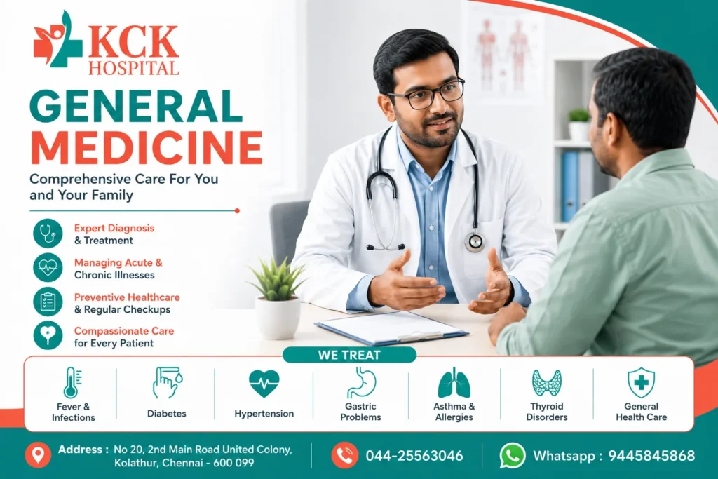 General Medicine Hospital in Kolathur KCK Hospital