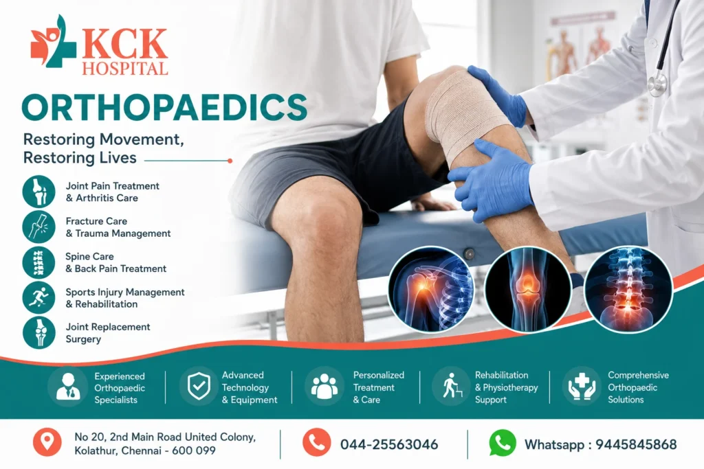 Orthopaedics treatment at KCK Hospital Kolathur