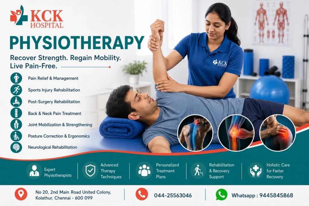 Physiotherapy treatment at KCK Hospital Kolathur
