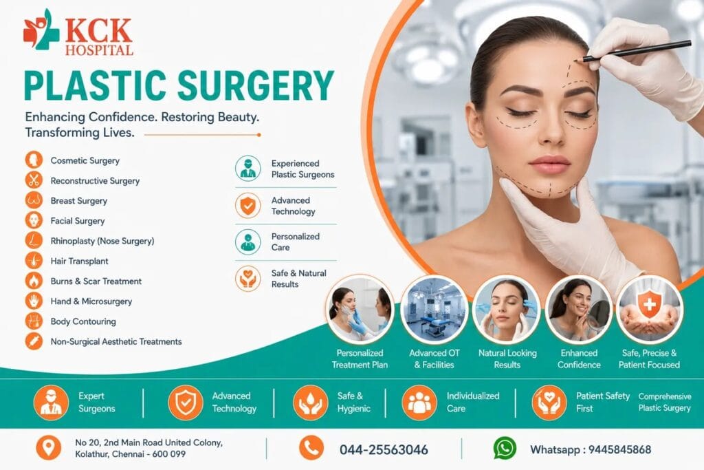 Plastic surgery treatment at KCK Hospital Kolathur