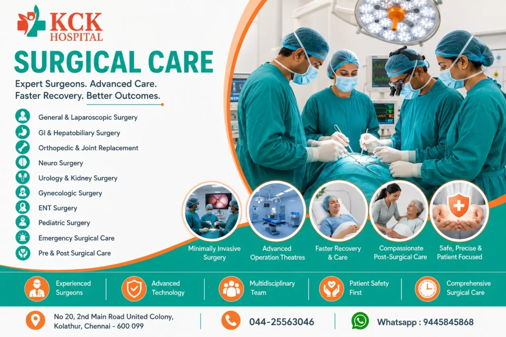 Surgical care at KCK Hospital Kolathur